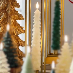 Raz Imports Raz 10.5" Ivory Tree Battery Operated Taper Candle with Lighted Flickering Wick Set of 2 4432922 Outlet