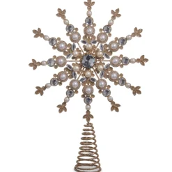 Raz Imports Raz 13.5" Jeweled and Pearl Star Christmas Tree Topper 4516292 Outlet