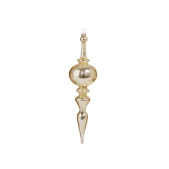 Raz Imports Raz 12" Large Gold Textured Finial Glass Christmas Ornament 4324554 Hot