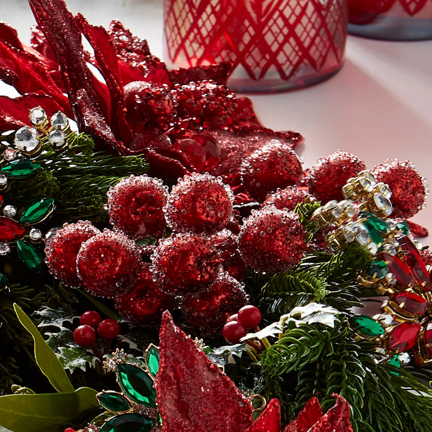 Raz Imports Raz 24" Large Iced Red Berry Christmas Tree Spray F4406655 Best