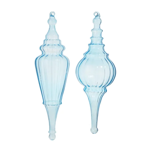 Raz Imports Raz 15.5" Large Light Blue Finial Glass Christmas Ornament 4324620 Online