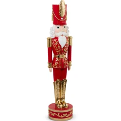 Raz Imports Raz 48" Large Red and Gold Traditional Nutcracker Christmas Figure 4511667 Discount