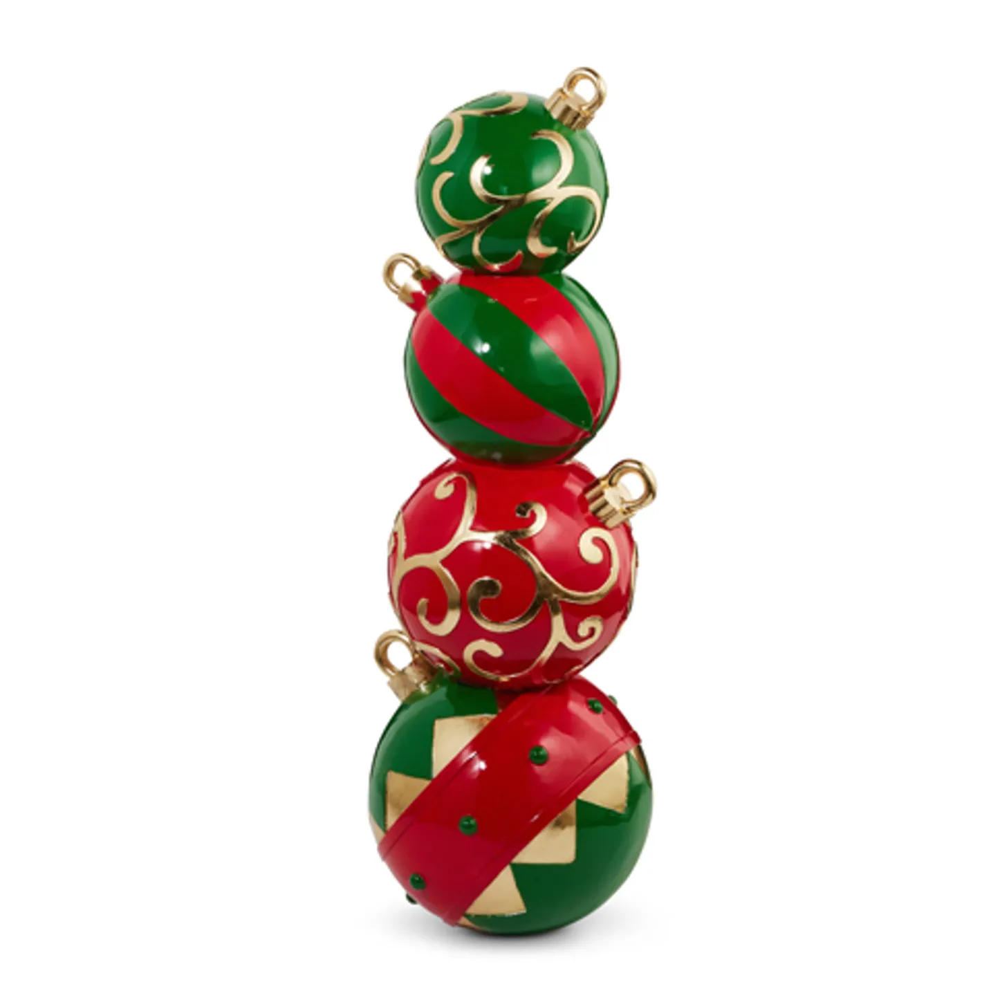 Raz Imports Raz 38" Large Red and Green Stacked Ornaments Christmas Decoration 4511636 Outlet