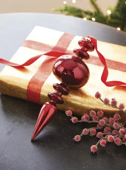 Raz Imports Raz 12.5" Large Red Finial Glass Christmas Ornament 4222885 Discount