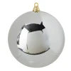 Raz Imports Raz 10" Large Shiny Silver Ball Christmas Ornament 4214857 Best