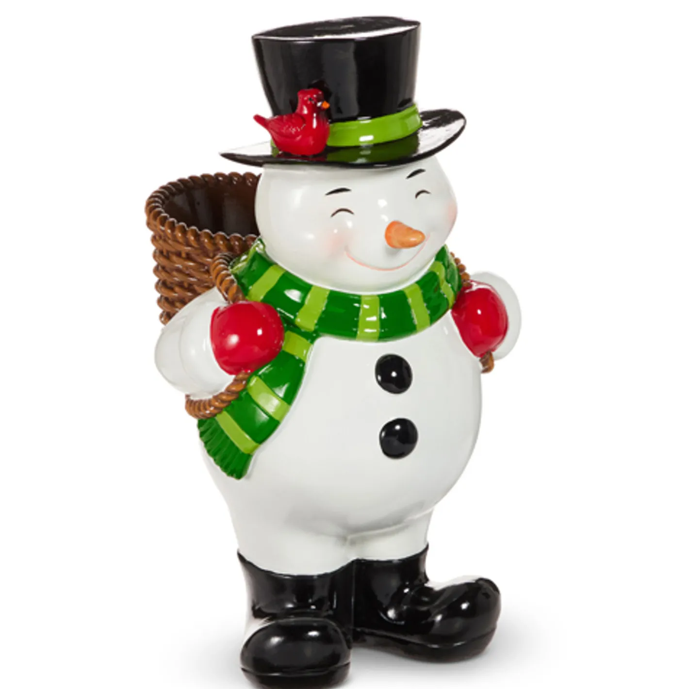 Raz Imports Raz 20" Large Snowman or Santa with Basket Christmas Figure Sale