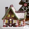 Raz Imports Raz 9" Lighted Chocolate Frosted Gingerbread House Christmas Decoration 4516665 Discount