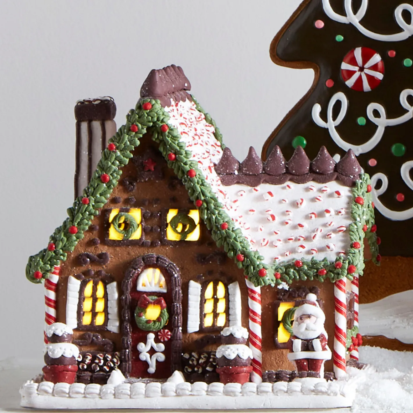 Raz Imports Raz 9" Lighted Chocolate Frosted Gingerbread House Christmas Decoration 4516665 Discount