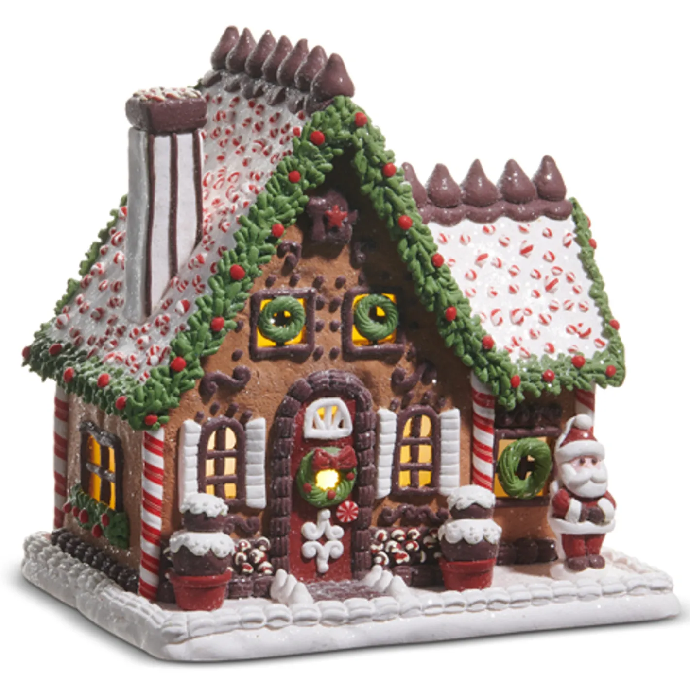 Raz Imports Raz 9" Lighted Chocolate Frosted Gingerbread House Christmas Decoration 4516665 Discount