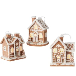 Raz Imports Raz 5" Lighted Gingerbread House Christmas Ornament 4216130 Clearance