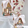 Raz Imports Raz 6.5" Lighted Gingerbread Pretzel House Christmas Ornament 4216269 Hot