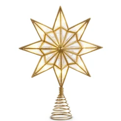 Raz Imports Raz 12.5" Lighted Gold Star Christmas Tree Topper Battery Operated 4416222 Outlet