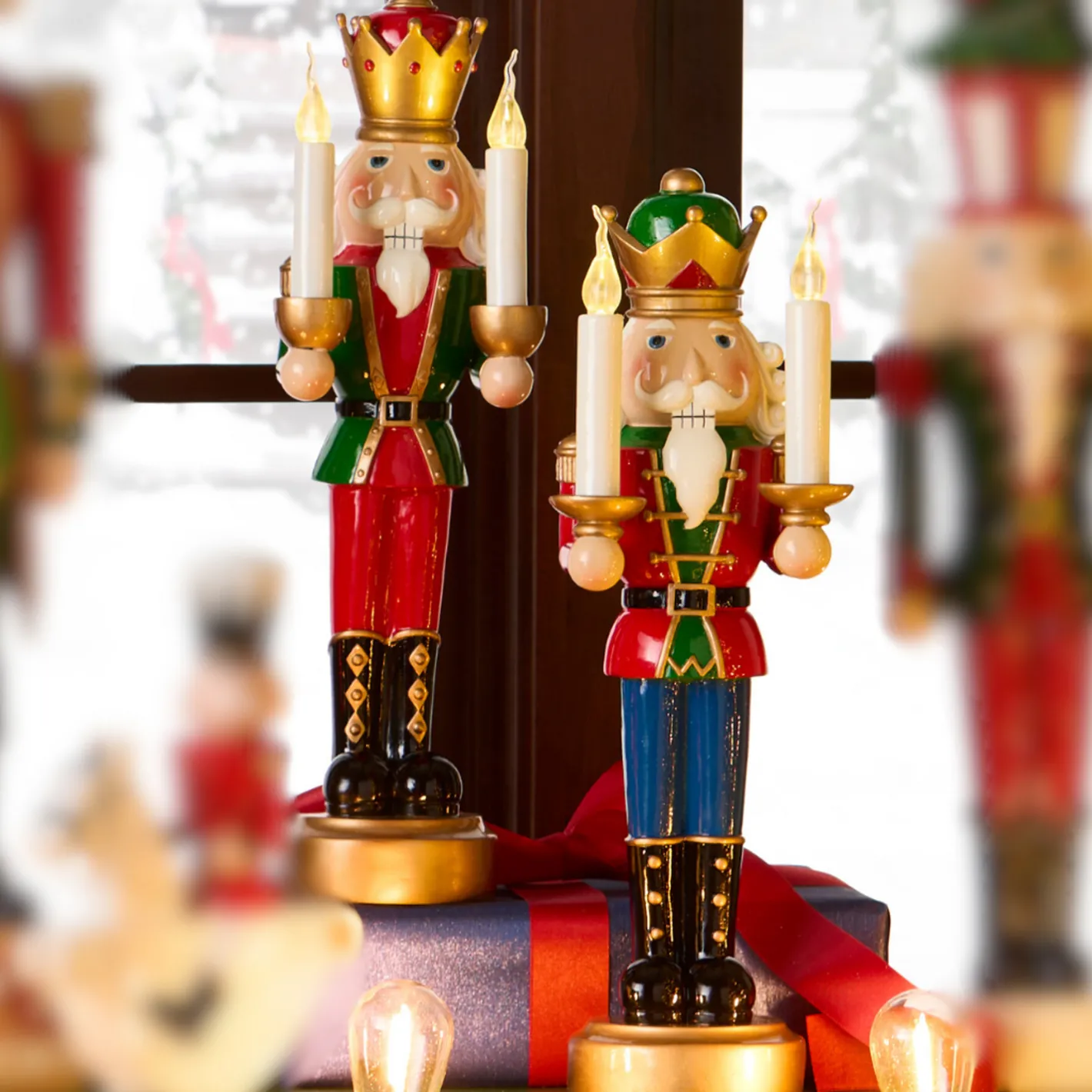 Raz Imports Raz 16.25" Lighted Nutcracker Christmas Figure 4501645 Clearance
