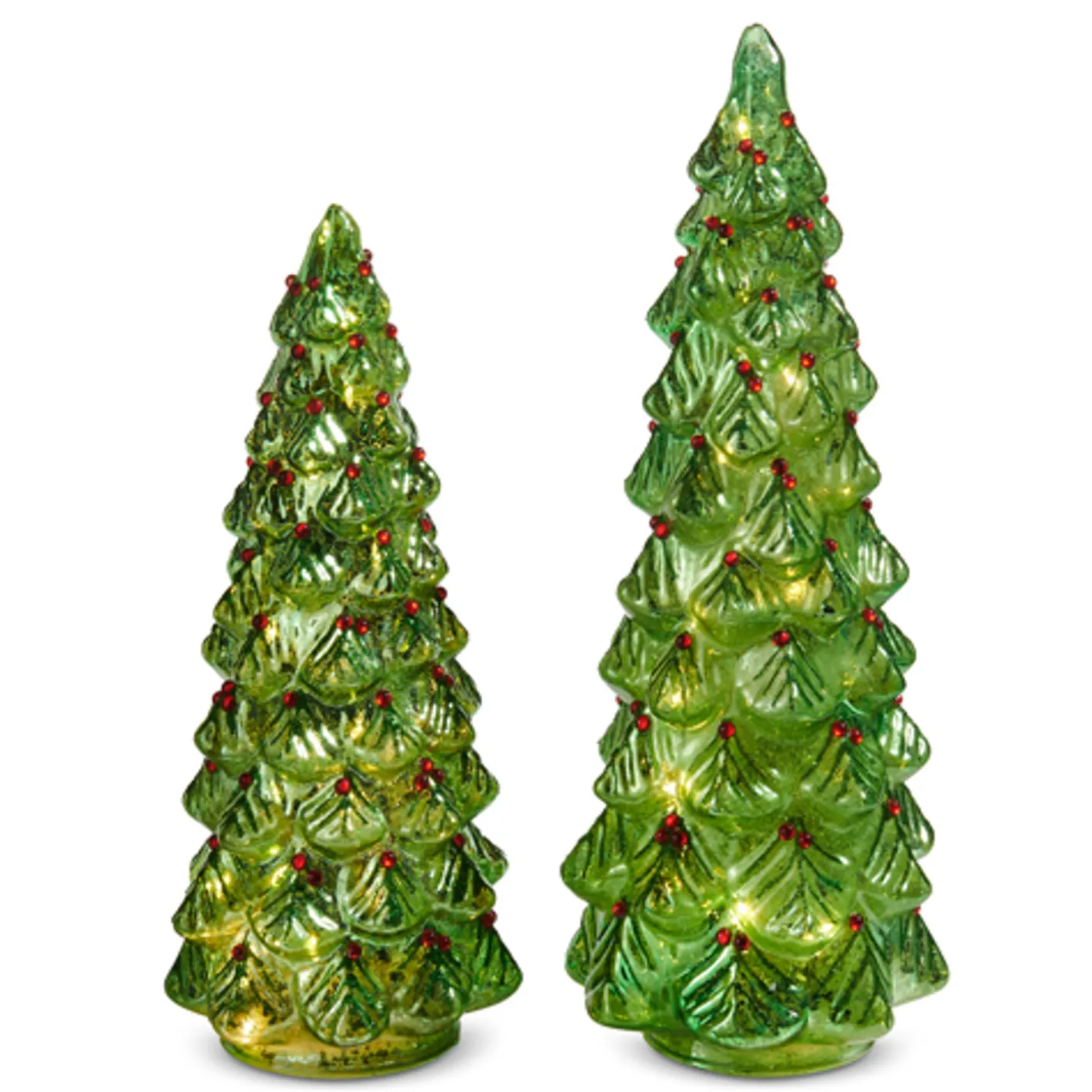 Raz Imports Raz 12.5" Lighted O Tannenbaum Glass Trees Christmas Decoration 4523137 Outlet