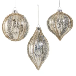 Raz Imports Raz 4" Mercury Glass Christmas Ornament 4523155 Discount