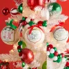 Raz Imports Raz 5" Merry Shield Ball Glass Christmas Ornament Set of 3 4524614 Clearance