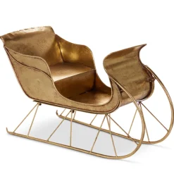 Raz Imports Raz 25.25" Metal Gold Sleigh Christmas Decoration 4517043 Hot