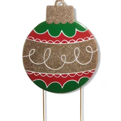 Raz Imports Raz 35.25" Multicolor Ornament Yard Stake Outdoor Christmas Decoration 4525980 Clearance