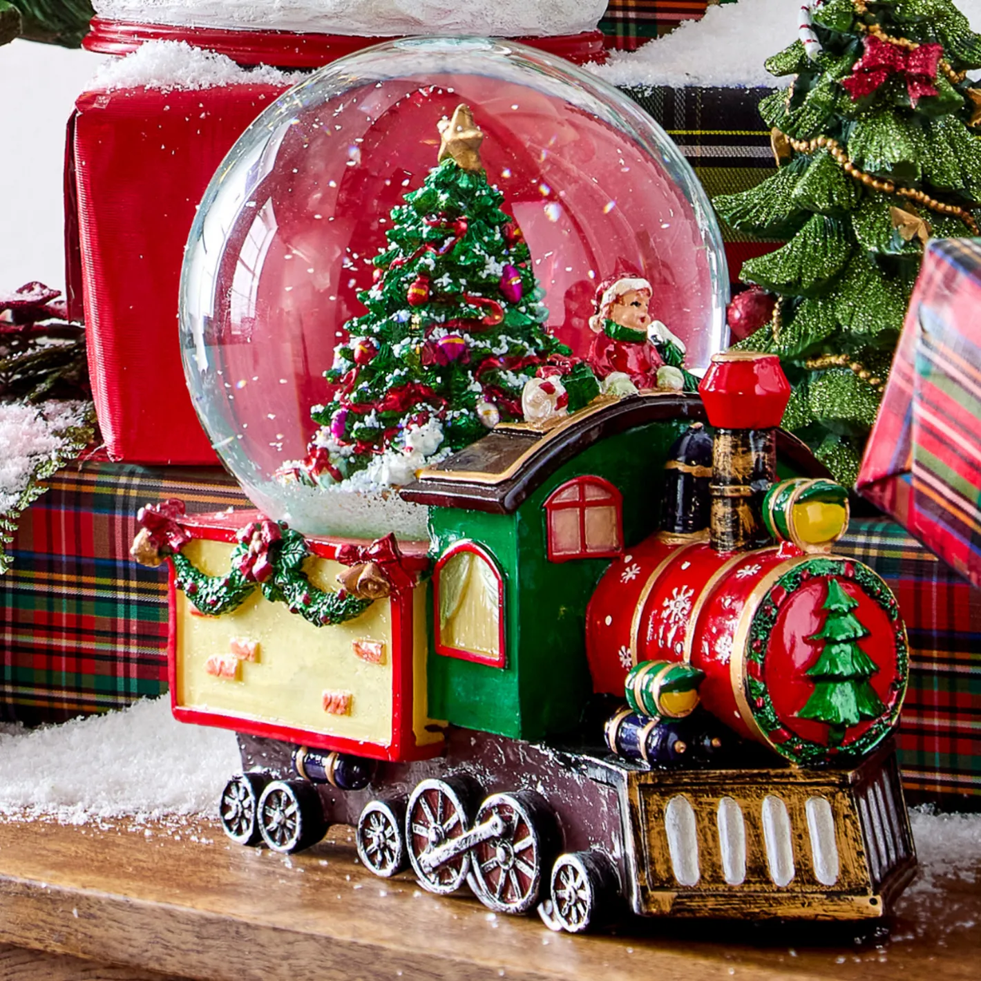 Raz Imports Raz 8.75" Musical Train Water Globe Christmas Decoration 4571357 Hot