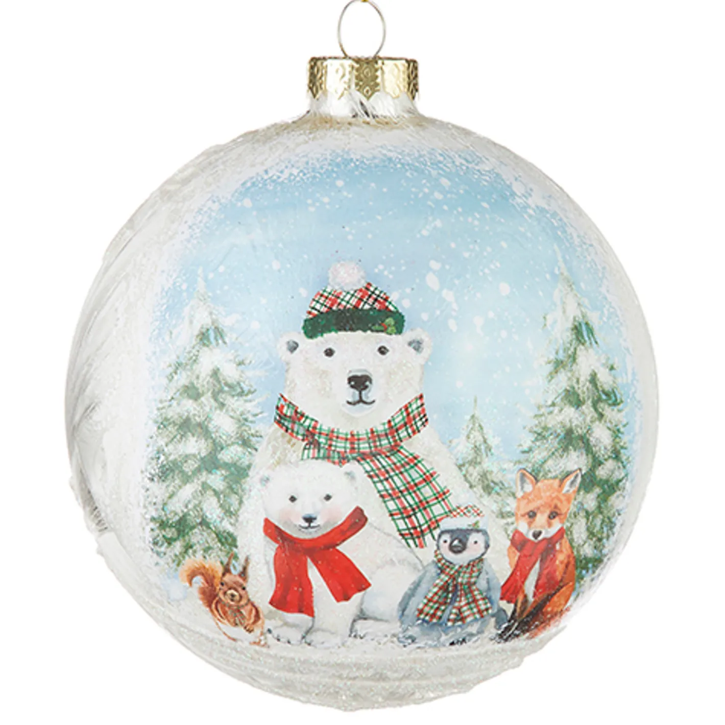 Raz Imports Raz 4.5" North Pole Friends Glass Ball Christmas Ornament 4224586 Sale