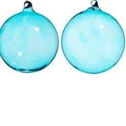 Raz Imports Raz 4" or 5" Blue Sheer Blown Glass Christmas Ornament Clearance