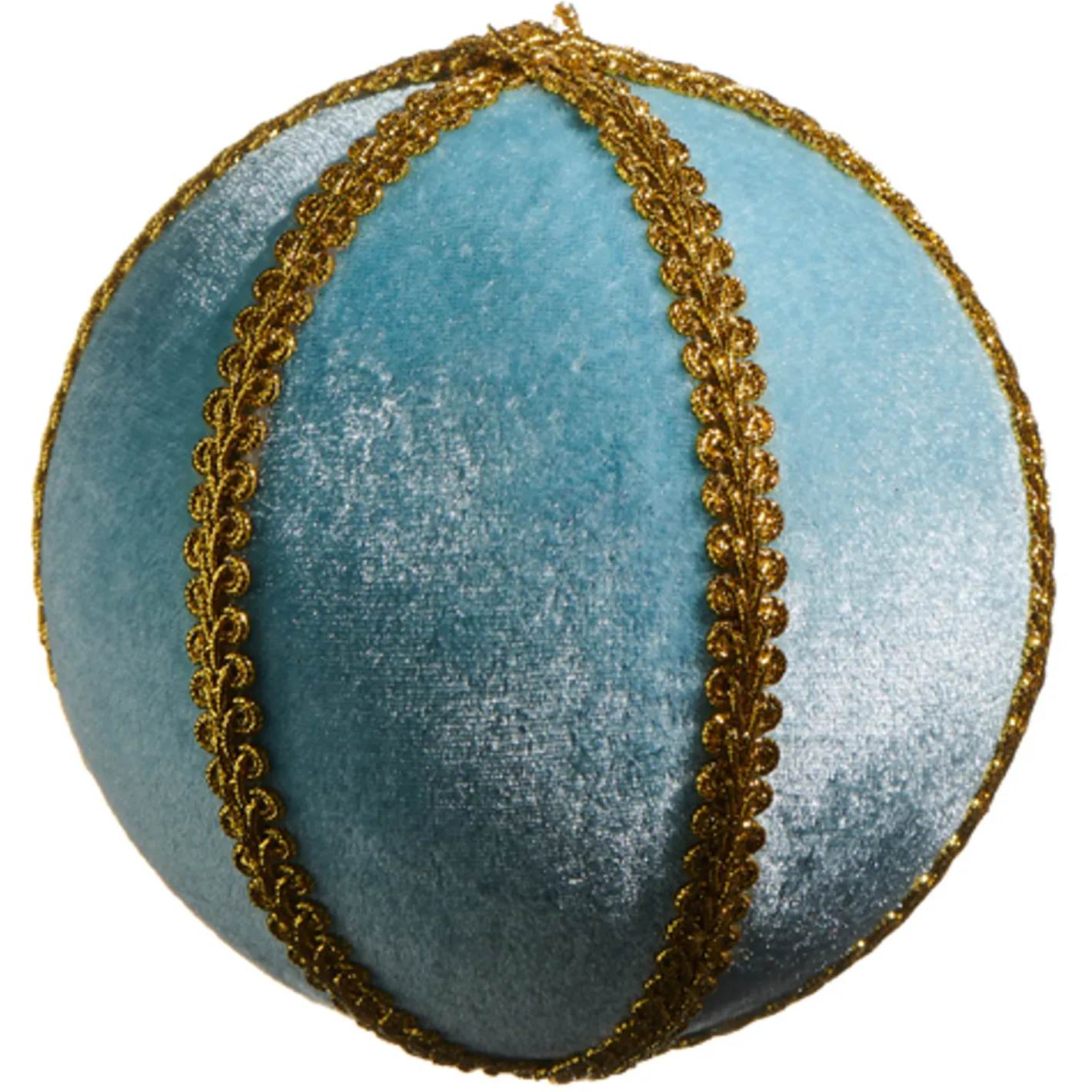 Raz Imports Raz 4" or 5" Blue Velvet with Gold Braid Christmas Ball Ornament New