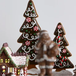 Raz Imports Raz 14" or 19.5" Chocolate Frosted Gingerbread Tree Figures Best