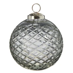 Raz Imports Raz 4" or 5" Clear Diamond Cut Ball Glass Christmas Ornament Hot