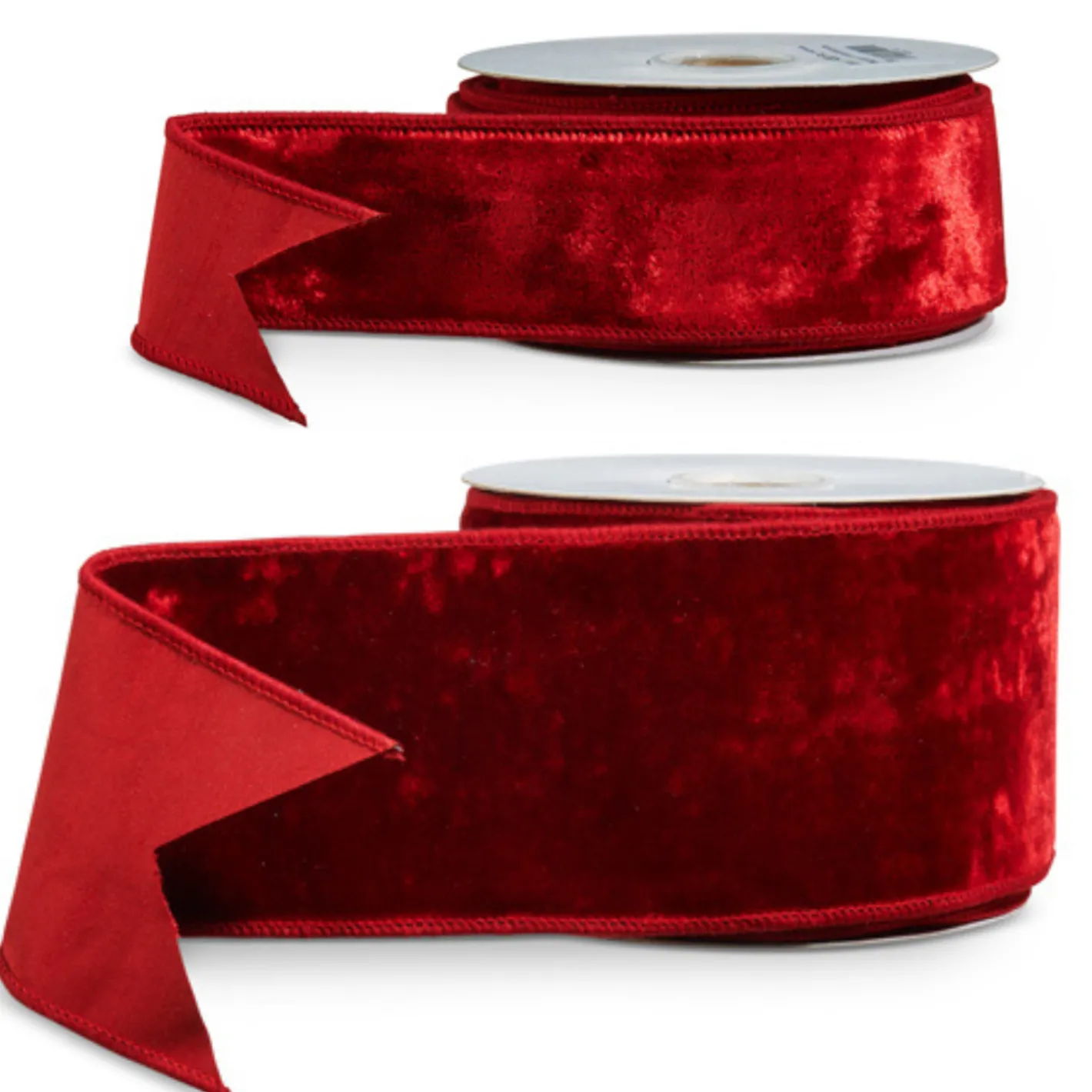 Raz Imports Raz 2.5" or 4" Deep Red Velvet Wired Christmas Ribbon Clearance