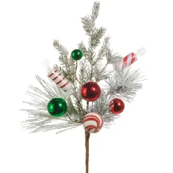 Raz Imports Raz 21" or 33" Frosted Pine and Peppermint Christmas Tree Spray Best