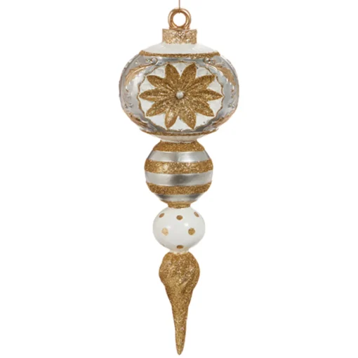 Raz Imports Raz 10" or 12" Gold and Silver Vintage Finial Ornament New