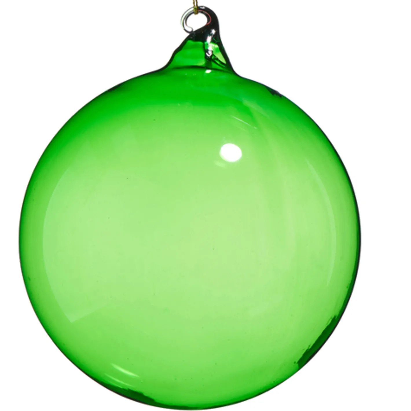 Raz Imports Raz 4" or 5" Green Sheer Blown Glass Christmas Ornament