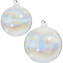 Raz Imports Raz 4" or 5" Iridescent Ball Blown Glass Christmas Ornament Clearance