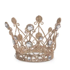 Raz Imports Raz 6.5" or 7.5" Jeweled Antique Crown with Gold Glitter Christmas Decoration