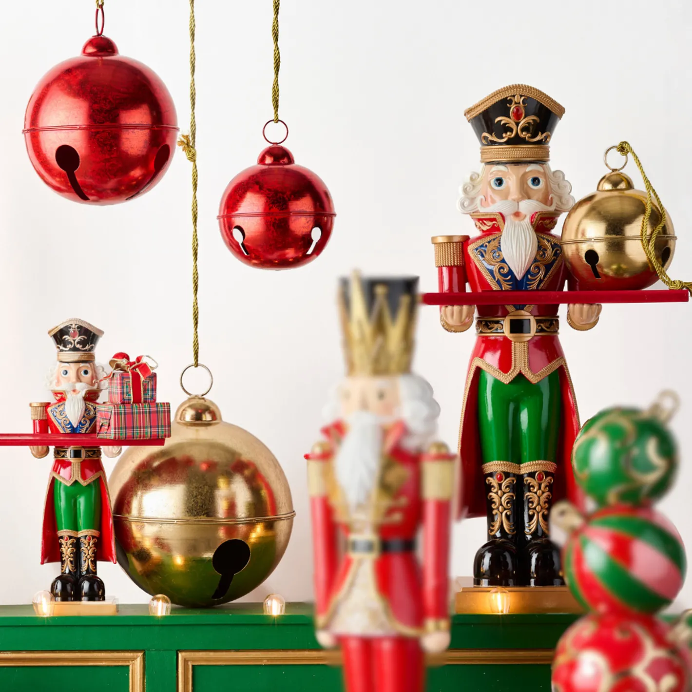 Raz Imports Raz 23.75" or 42" Large Christmas Nutcracker Butler Figure Holding Tray Outlet