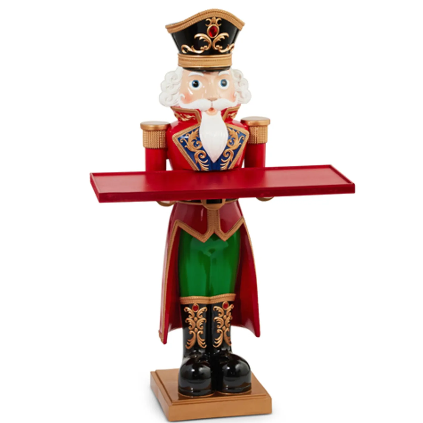 Raz Imports Raz 23.75" or 42" Large Christmas Nutcracker Butler Figure Holding Tray Outlet