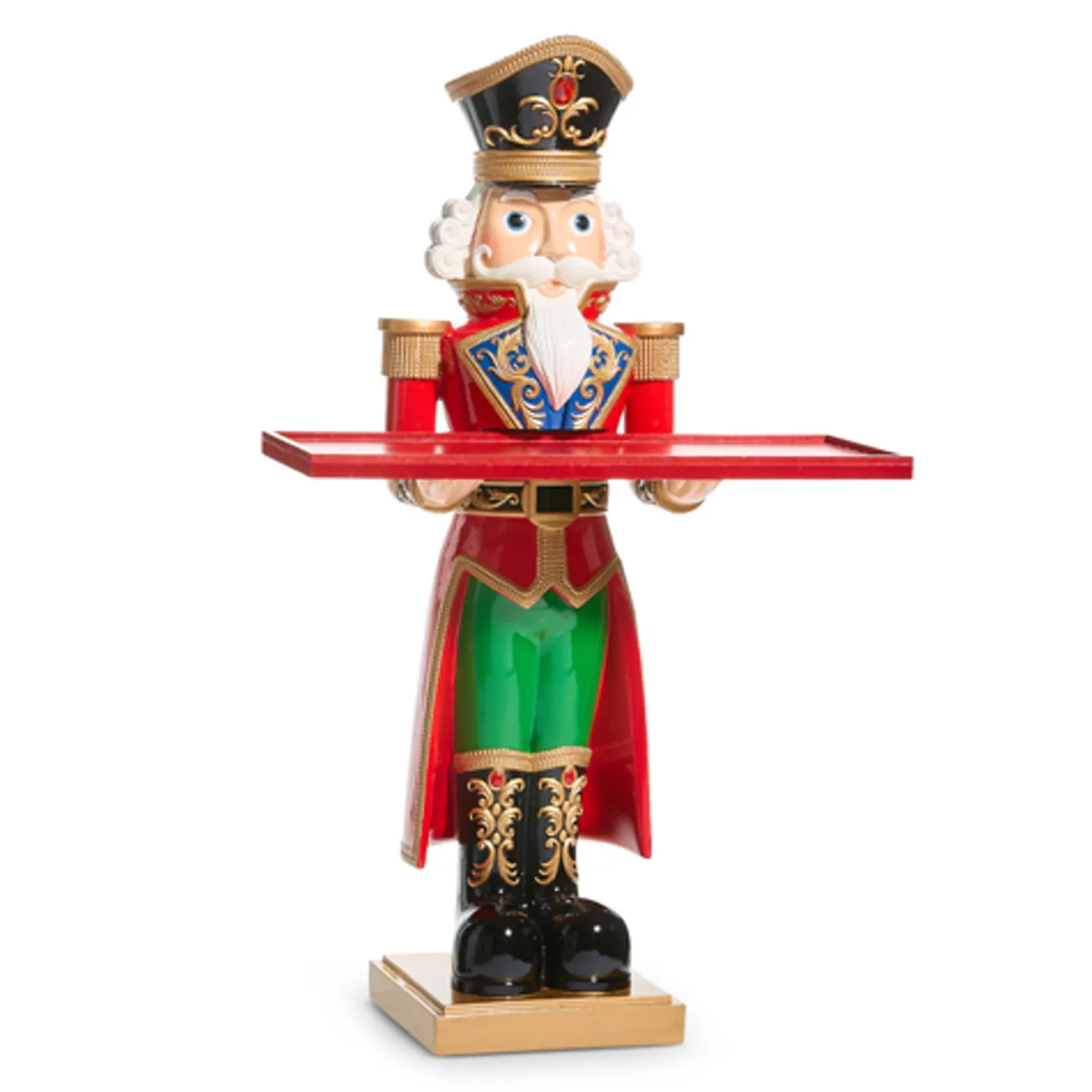Raz Imports Raz 23.75" or 42" Large Christmas Nutcracker Butler Figure Holding Tray Outlet