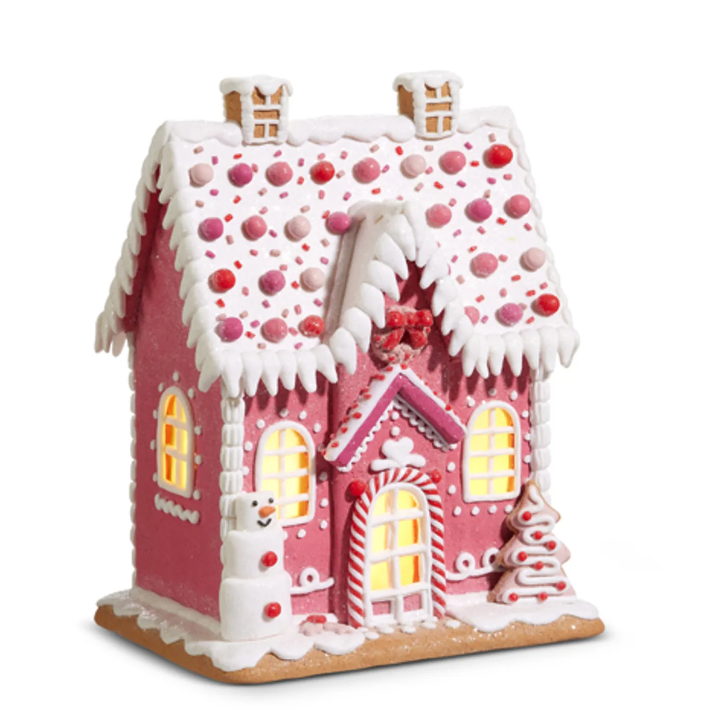 Raz Imports Raz 8.5" or 11.5" Lighted Pink Gingerbread House Best