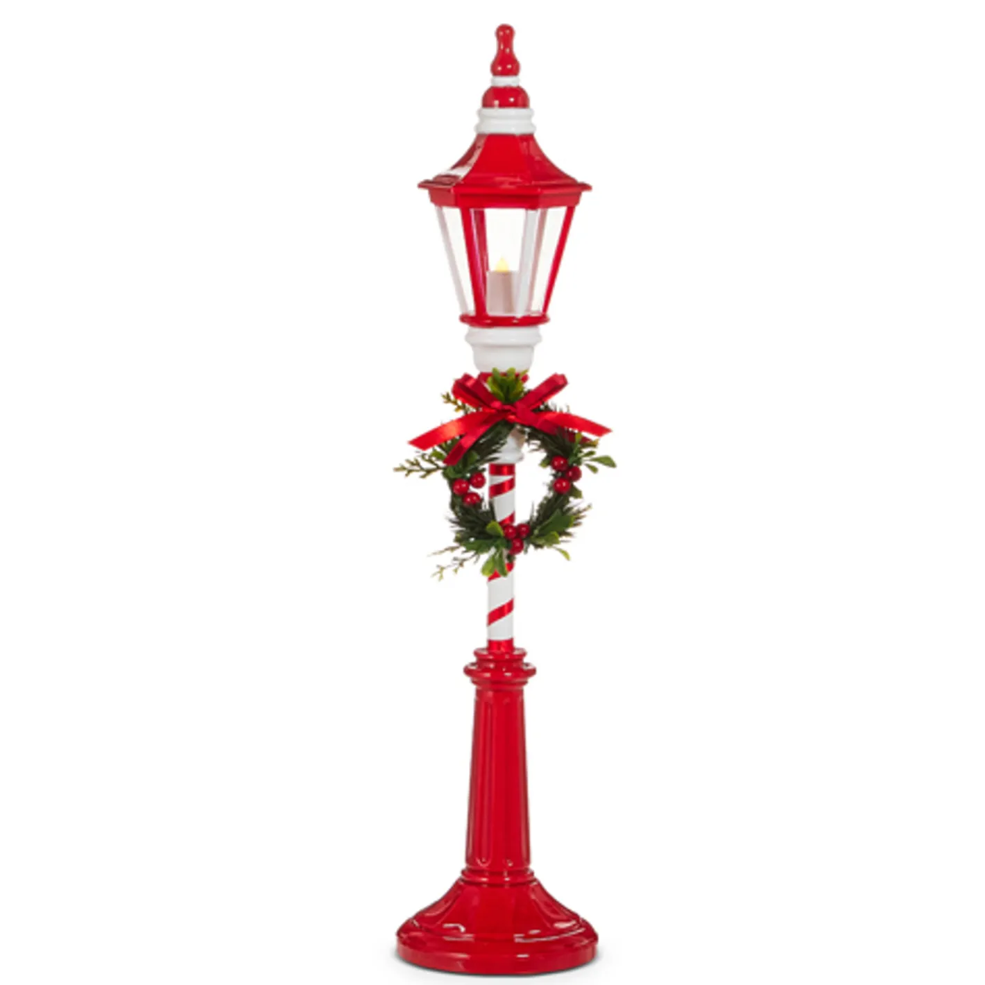 Raz Imports Raz 18.25" or 21" Lighted Red and White Christmas Lamp Post Discount