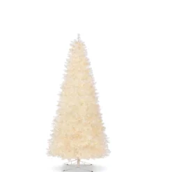 Raz Imports Raz 7.5' or 9' O Tannenbaum Crystal Iridescent White Pine Christmas Tree with Cluster LED Lights Hot