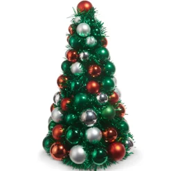 Raz Imports Raz 13" or 15.5" Red and Green Ball Ornament Tree Christmas Decoration Online