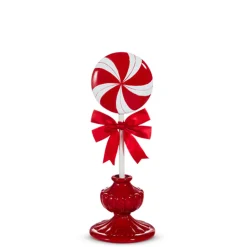 Raz Imports Raz 17" or 22" Red and White Peppermint Lollipop Christmas Figure
