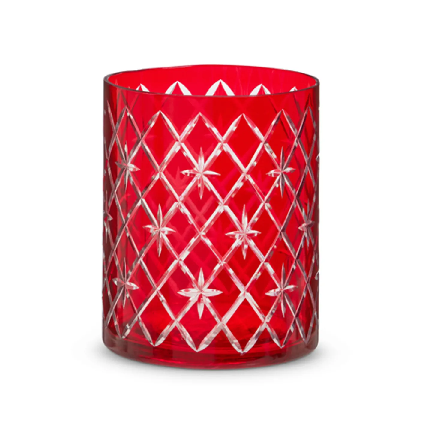 Raz Imports Raz 6.25" or 8.5" Red Etched Christmas Container or Candle Holder Outlet