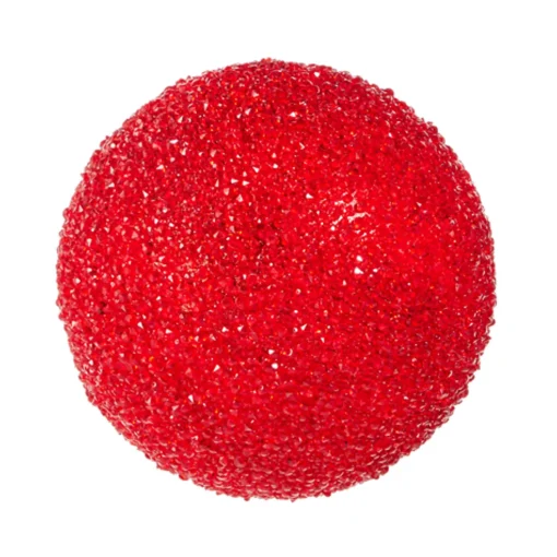 Raz Imports Raz 6" or 8" Red Glitter Ball Christmas Ornament New
