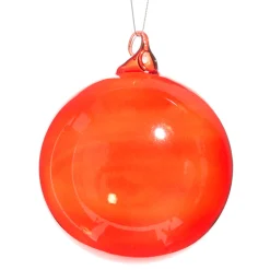 Raz Imports Raz 4" or 5" Red Sheer Blown Glass Christmas Ornament Discount