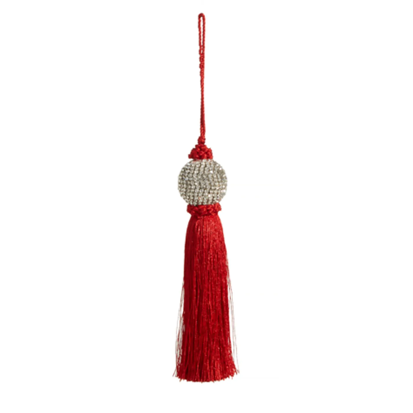 Raz Imports Raz 8" or 10" Red Tassel and Jeweled Ball Christmas Ornament Hot