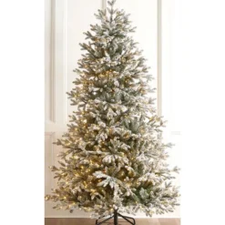 Raz Imports Raz 7.5' or 9' Snowy Nordic Fir with Brilliant Color Change LED Lights Christmas Tree New