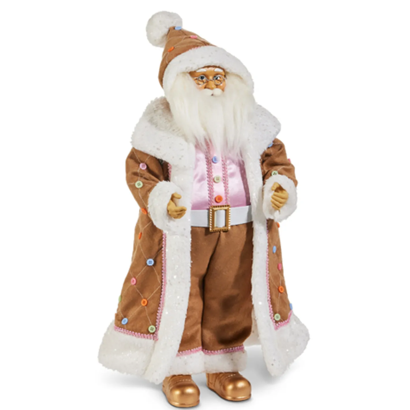 Raz Imports Raz 18" Pastel Gingerbread Santa Christmas Figure 4515536 Clearance