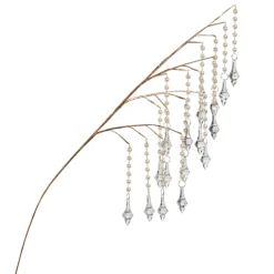 Raz Imports Raz 32" Pearl and Crystal Dripping Spray Christmas Tree Accessory F4517615 Sale