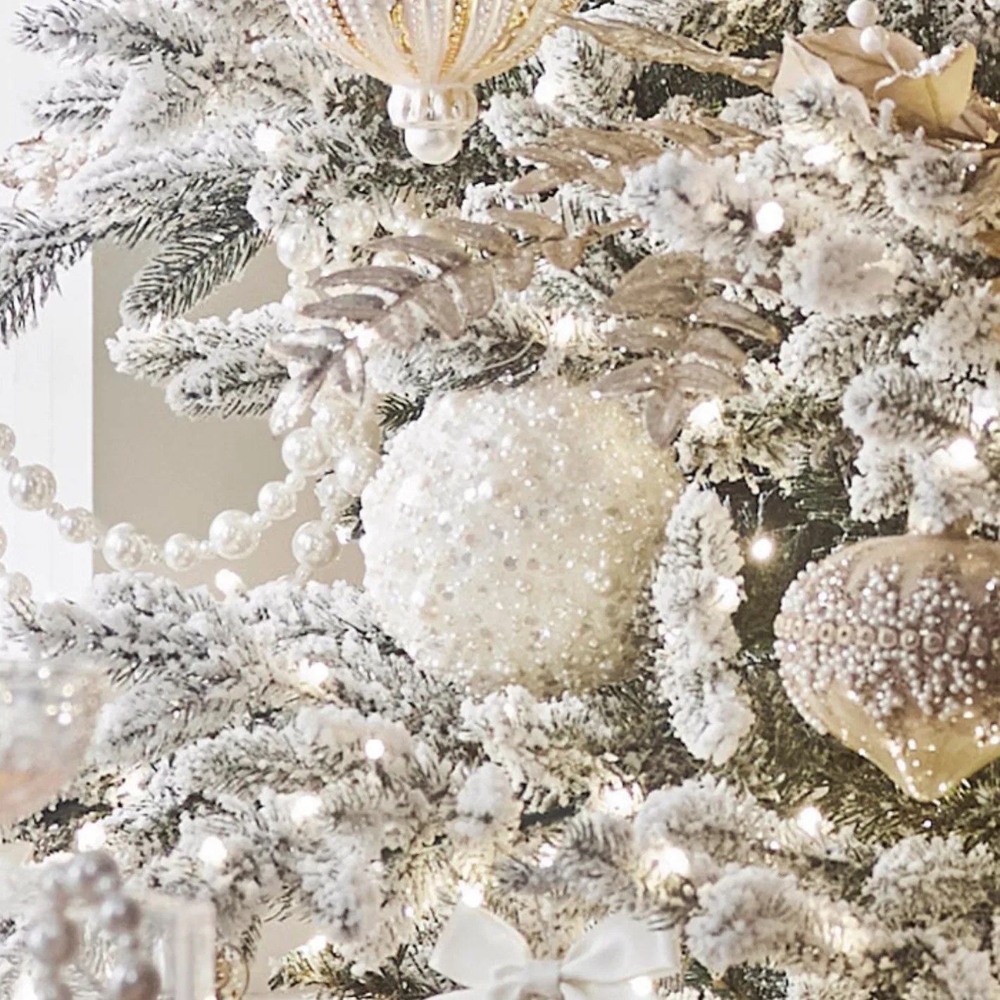 Raz Imports Raz 4.75" Pearl Embellished Ball Christmas Ornament 4406634 Sale